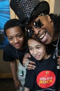 Bootsy Collins (Parliament-Funkadelic and James Brown) with Little Kids Rock students in Jersey City, N.J.