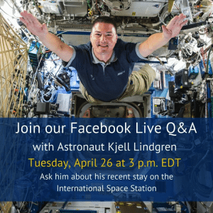 nasa, facebook live, astronaut, international space station