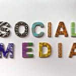 "social media" in colorful letters