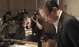 President and CEO of Asiana Airlines Yoon Young-doo at a press conference following the crash. Image: WSJ.