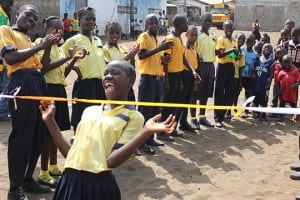 Children in Monrovia, Liberia participate in Right To Play activities. 
