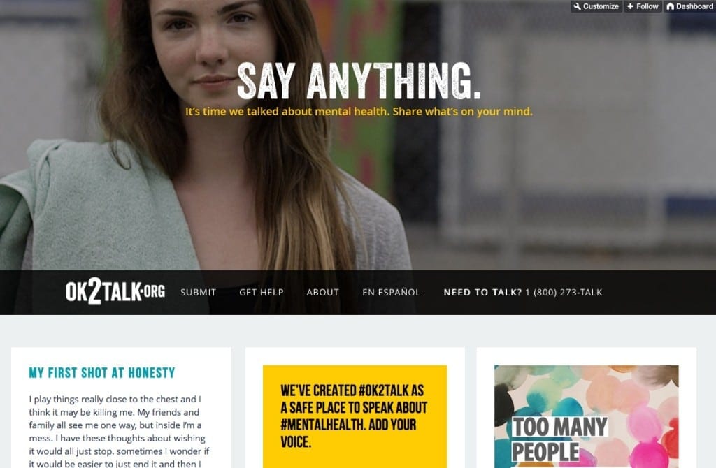 With the creation of OK2TALK.org, the NAB created a safe space online for kids who had nowhere else to turn. Its existence has already helped thousands of kids through a variety of crises.