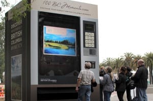 The “100 BC Moments Machine” arrives in San Francisco. 