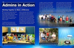 The Fire Control Focus newsletter features a quarterly column on Administrative Assistants. “Admins in Action” spotlights activities and events coordinated and executed by the admins. 
