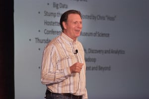 Paul Doscher, LucidWorks’ CEO, welcoming attendees before the keynote at Lucene/Solr Revolution, where LucidWorks hosted the largest gathering of open source search enthusiasts in the world.  