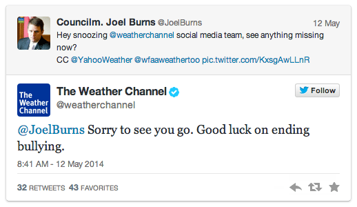 weather channel tweet