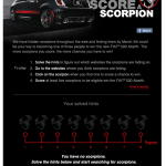 Each user who joined the “Score a Scorpion” contest could keep track of how many scorpions he or she had found across the Internet via a personal user profile landing page, such as the one above. 