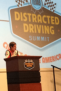 Racecar driver (and advocate against distracted driving) Zach Veach talks about the importance of driving focused at TxDOT’s Distracted Driving Summit, which was held last June in Austin.