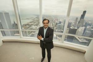 TOP STORY: This photo of Sanjay Shah, founder and CEO of Vistex Inc., was distributed widely throughout the media with the announcement of Shah’s purchase of the Trump International Hotel & Tower penthouse in Chicago. 