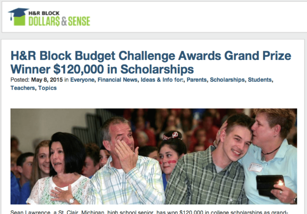 The H&R Block “Dollars & Sense” blog serves as the central hub for the company’s digital marketing strategy.