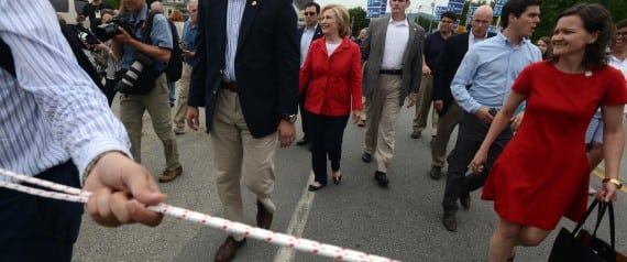 Hillary Clinton Campaigns On Fourth Of July In New Hampshire