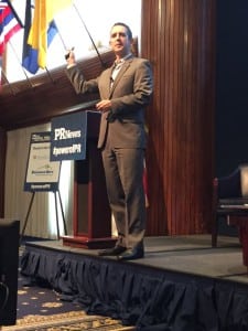 Michael Smart of MichaelSMARTPR speaking at the National Press Club