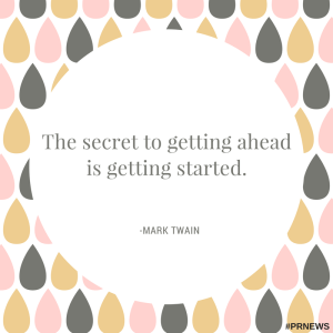 the secret to getting ahead is getting started, mark twain