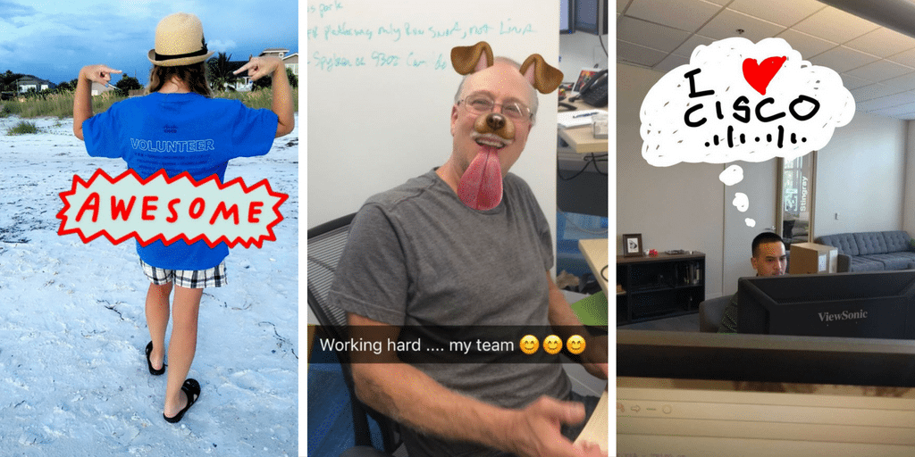 Authenticity: The free-wheeling snaps of Cisco employees signal an authenticity about the company’s culture