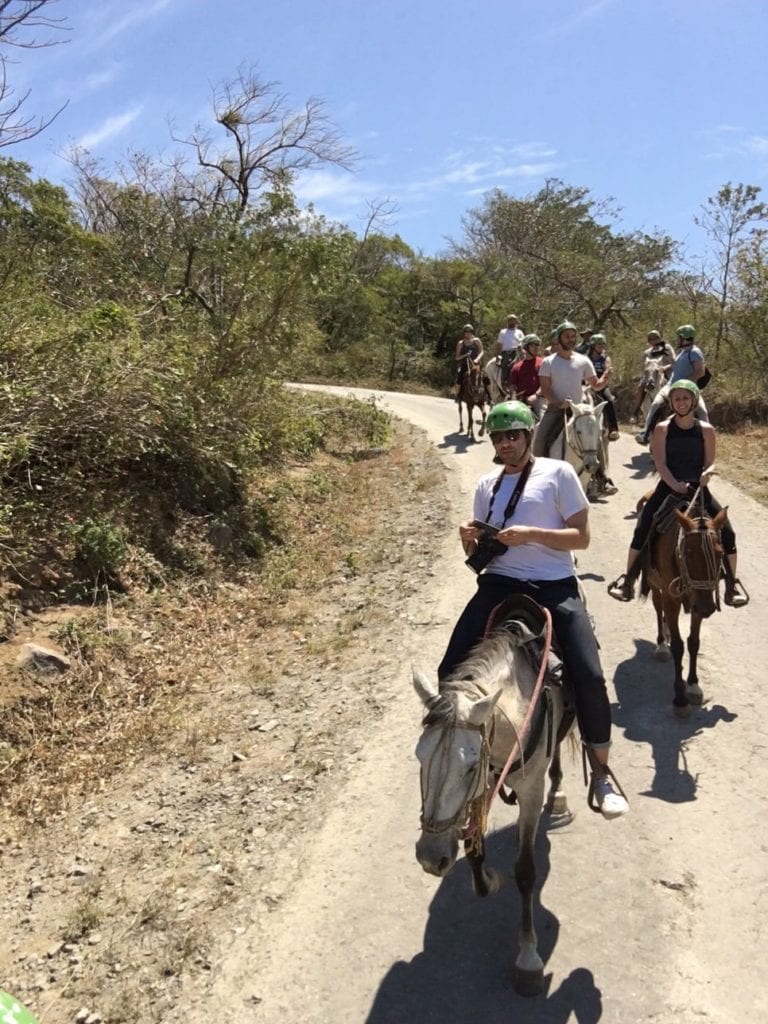 Horsing Around: Influencers visited Rincón de la Vieja National Park prior to zip-lining and soaking in hot springs. 