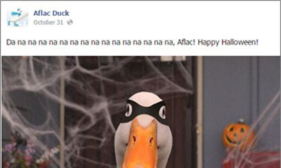 Facebook | Community / Engagement: Aflac - Aflac Duck: A Facebook Friend Indeed  