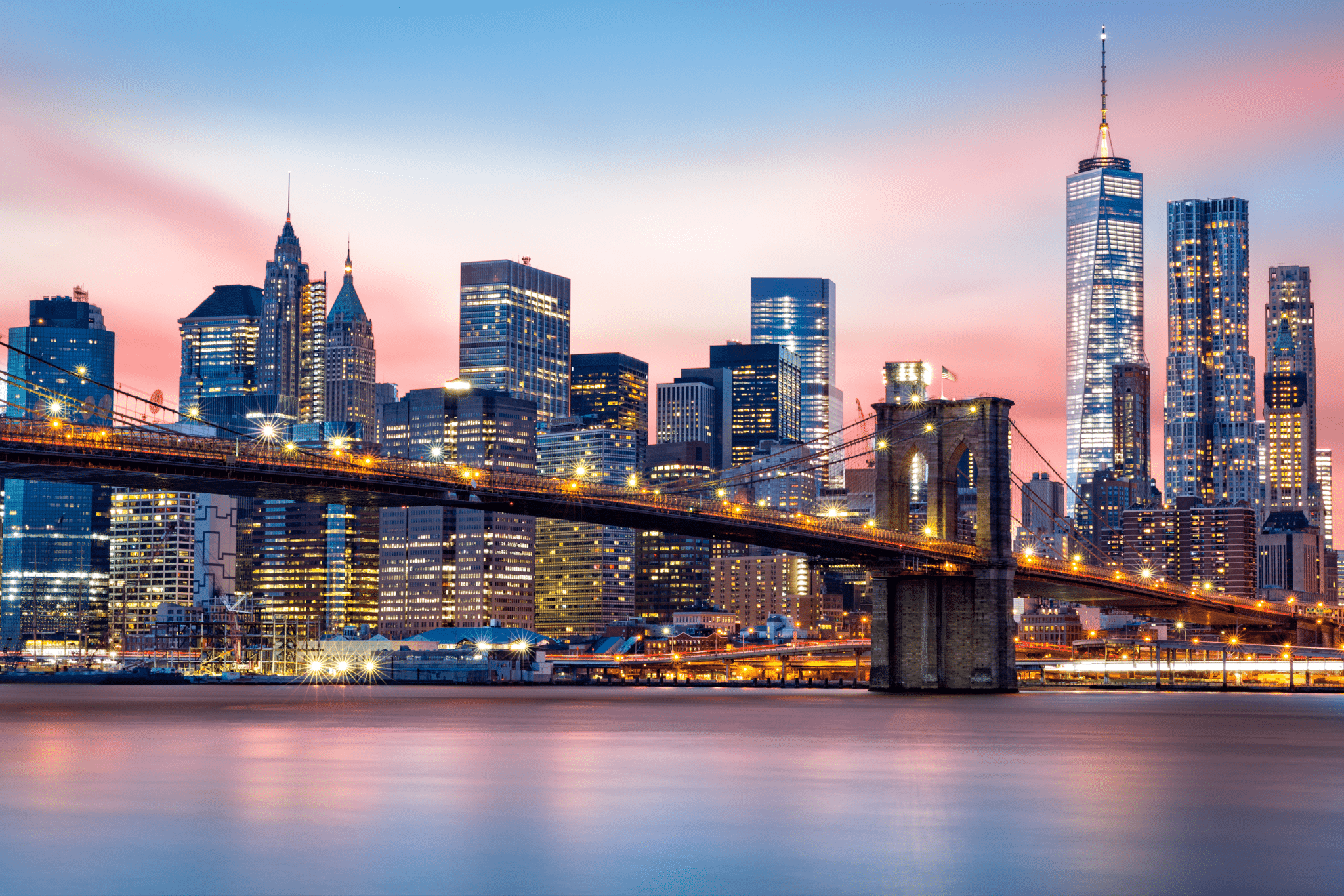 NYC-bridge-night