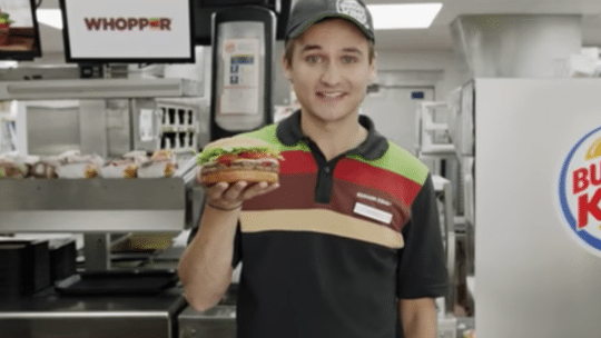 burger king, whopper, ok google