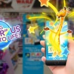 geoffrey giraffe, toys 'r' us, entrance, augmented reality