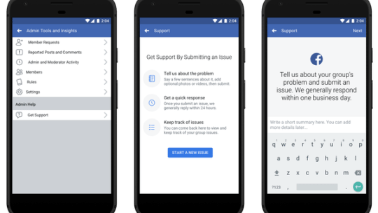 facebook groups admin support