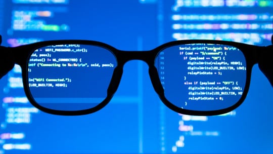 glasses, reading code, machine learning