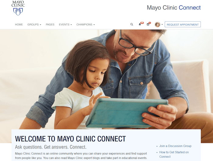 mayo connect homepage