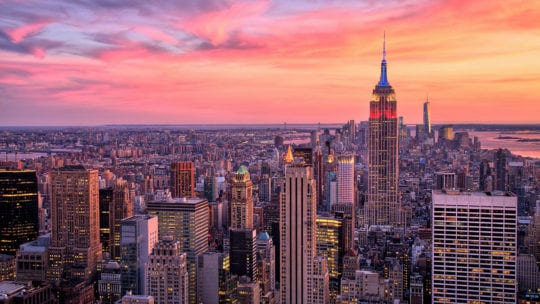 NYC sunset skyline
