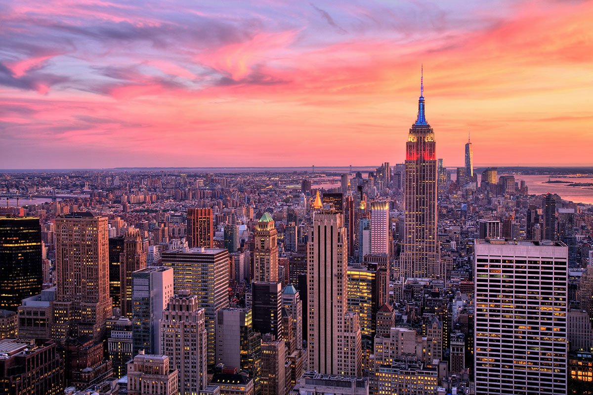NYC sunset skyline