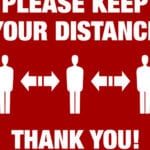 social distance sign