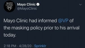 mask tweet mayo clinic