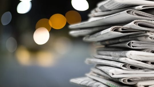 newspaper stack