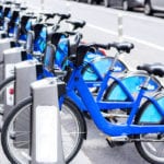 citibike station, blue bikes