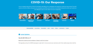 AT&T's COVID-19 Website: An Essential Information Source for an Essential Service Provider