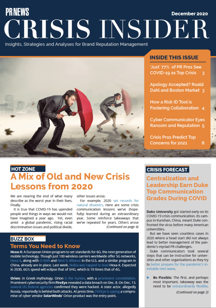 Crisis Insider December cover
