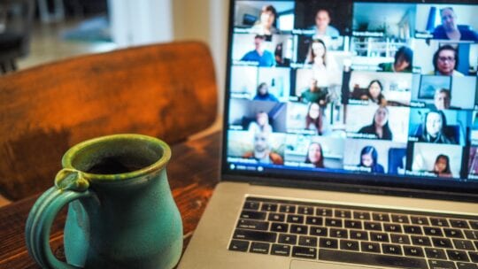 zoom meeting, digital meeting on screen