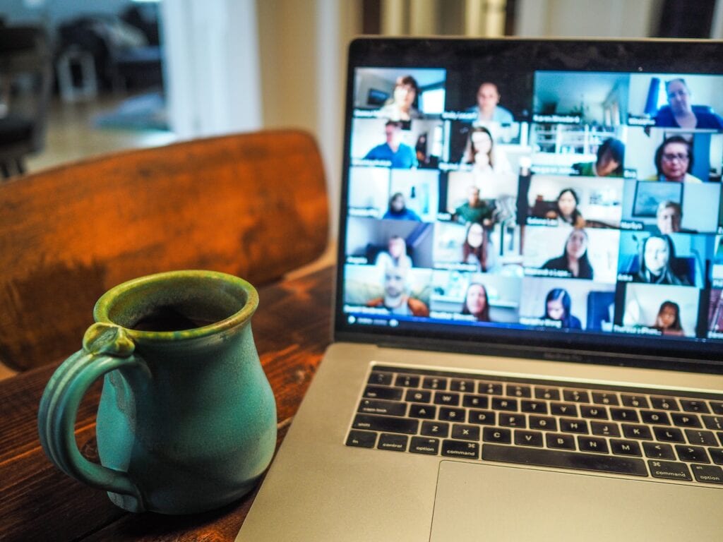 zoom meeting, digital meeting on screen