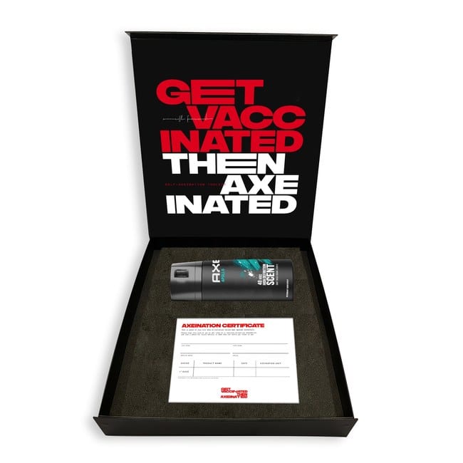 Axe body spray vaccination kit