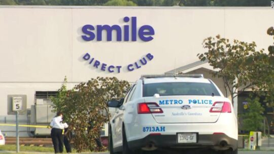 Police arrive on the scene at SmileDirectClub in Tennessee