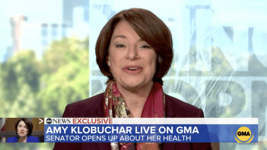 Senator Amy Klobuchar reveals cancer diagnosis on Good Morning America