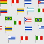 flags from many Hispanic countries