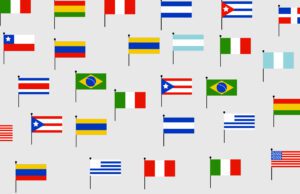 flags from many Hispanic countries