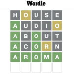 screenshot of Wordle game