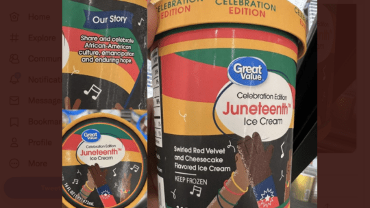 pint of Walmart's Juneteenth Ice Cream was not well-received by the public