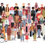 illustration of diverse group of people working together