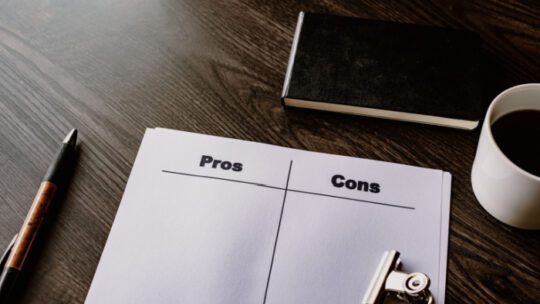 pros and cons on paper