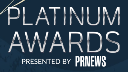 2023 PRNEWS Platinum Awards logo to advertise the winners.