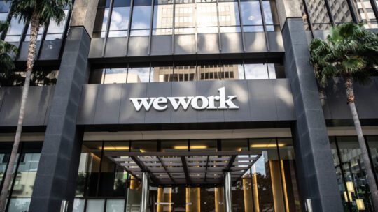 WeWork office building entrance in Downtown, San Diego