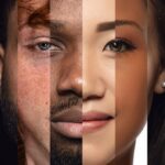 Human face made from different portrait of men and women of diverse age and race. Generative AI in PR needs to be met with human creativity and monitoring.