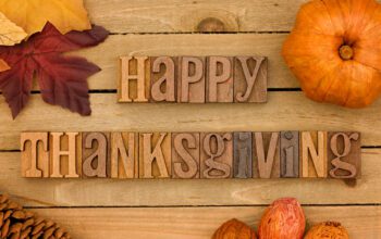 Happy Thanksgiving in letter type