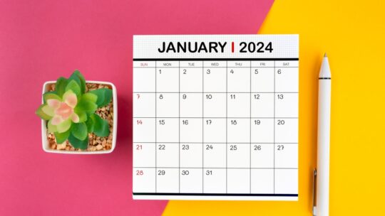 calendar of January 2024